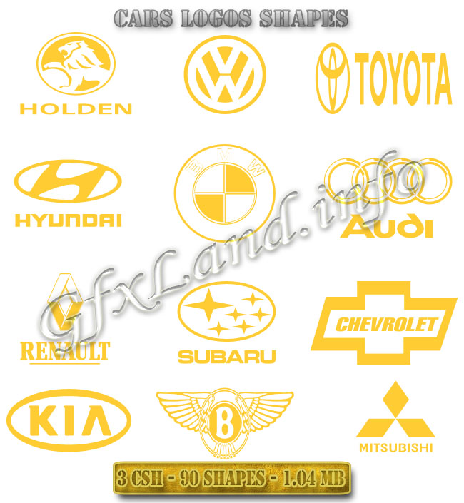 شعارات ماركات السيارات - Cars Logos Shapes