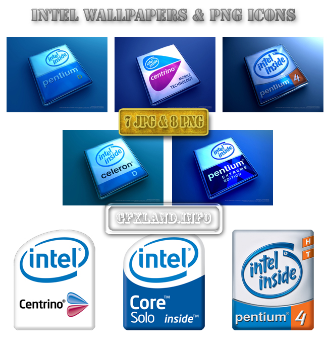 خلفيات و أيقونات إنتل - Intel Wallpapers & PNG Icons